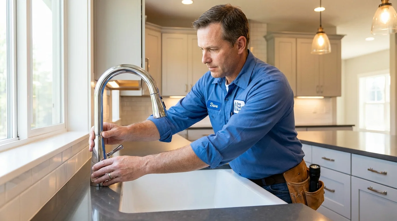 Kitchen faucet installation by Johns Plumbing LLC in Veedersburg