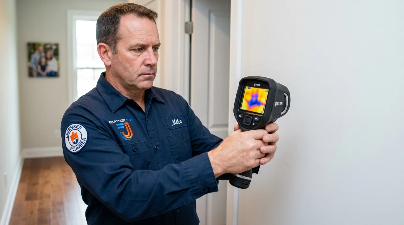Thermal imaging leak detection by Johns Plumbing LLC in Veedersburg